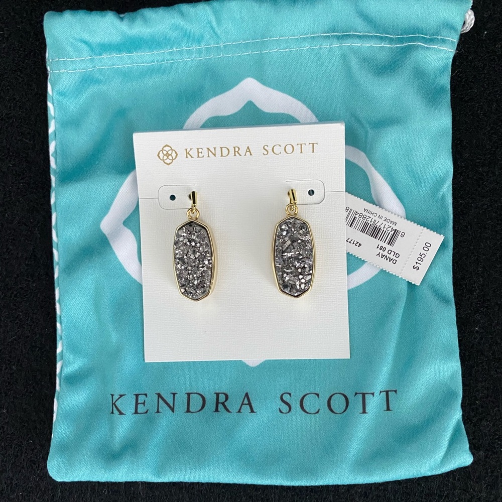 Kendra Scott Danay Earrings Platinum Drusy